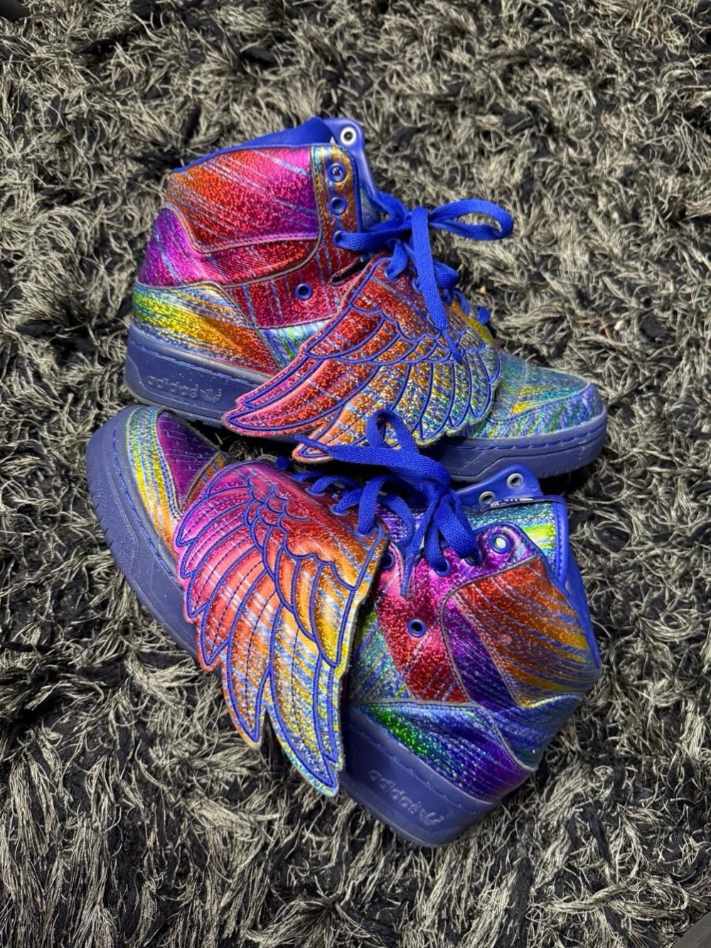 Adidas X Jeremy Scott rainbow foil 1.0s